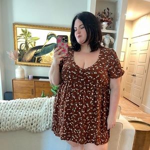 BP Flower Babydoll Mini Dress